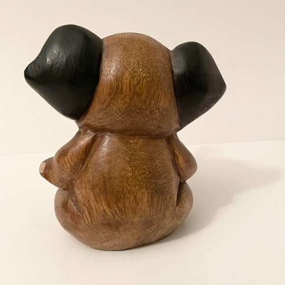 Vintage Wooden Elephant Figure 6 Inch Tall - Picture 4 of 14